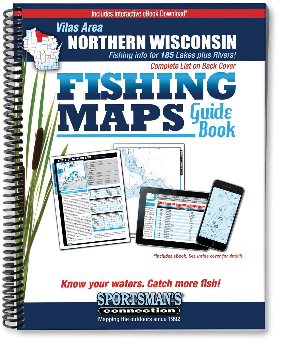 Wisconsin Fishing Map Guide: Northern Wisconsin- Vilas