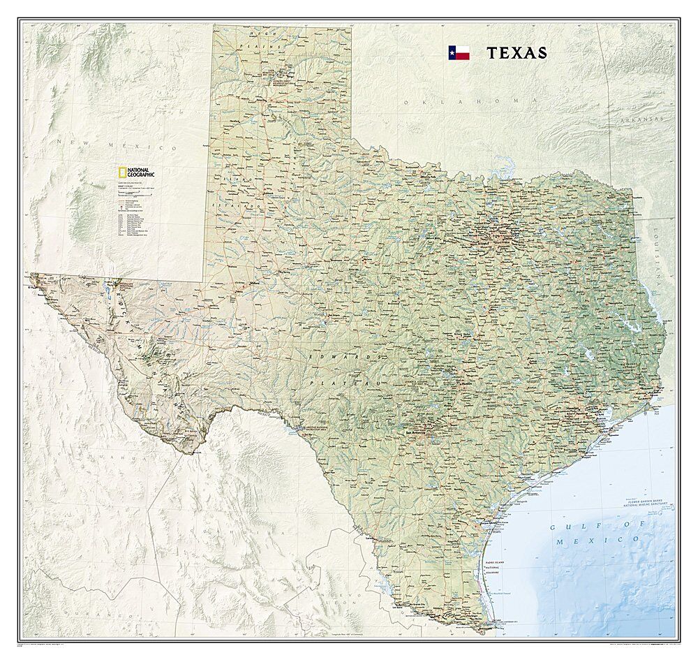 National Geographic Wall Maps: United States -texas, Tubed National Geographic Wall Maps: United States -texas, Tubed